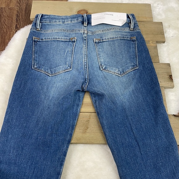 Frame Denim NWT Le Crop Mini Boot Scalloped Jeans - Picture 6 of 7